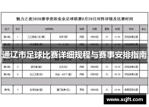 通辽市足球比赛详细规程与赛事安排指南